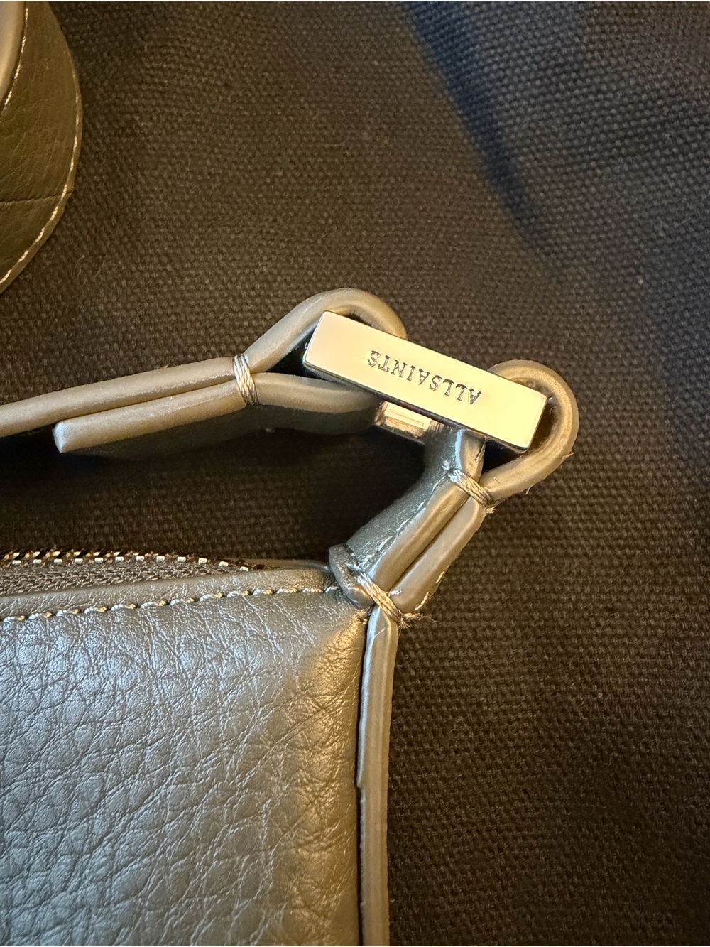 Allsaints Leather Half Moon Crossbody bag - Picture 9 of 13